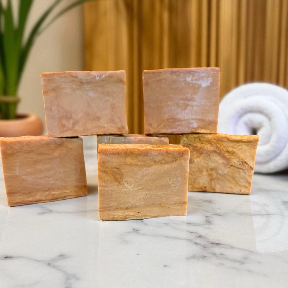Handcrafted Pumpkin Cake Soap Bars - Picture 1 of 2